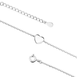 Bratara de picior argint cu inima DiAmanti Z1784XR-DIA (Argint 925‰ 1,6 g.)